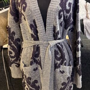 Dehry Long Belted Cardigan Sweater (Size S)